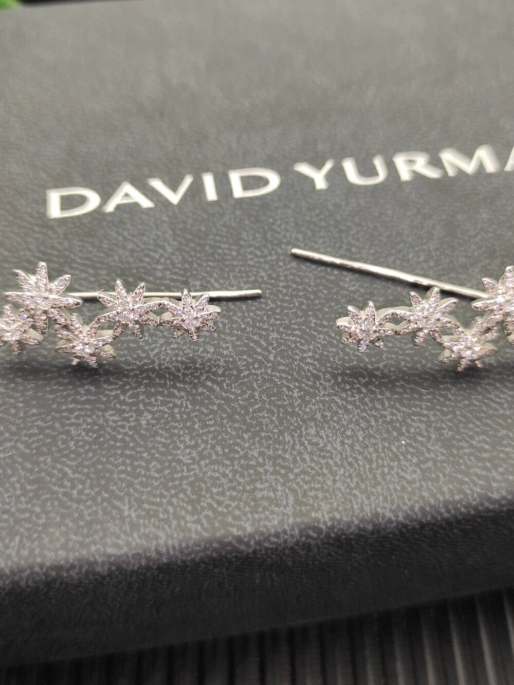 David Yurman 925 Silver Earrings with Original Pouch